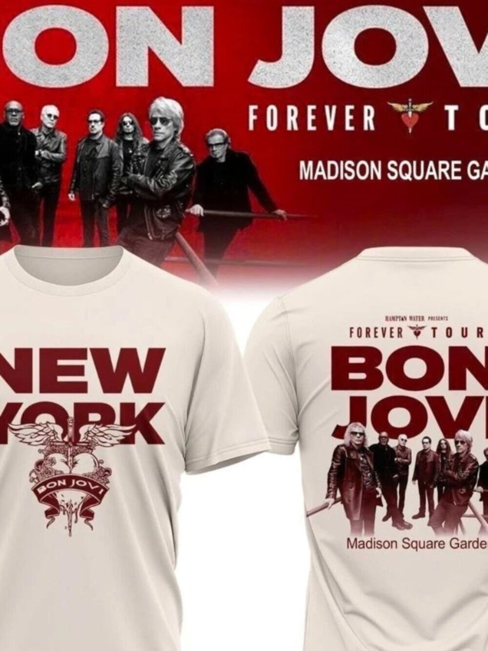 Bon Jovi x New York Forever Tour 2026 T Shirt